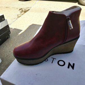 BESTON women's bootie, Wine Size 8 1/2